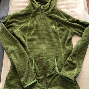 Green striped hoodie